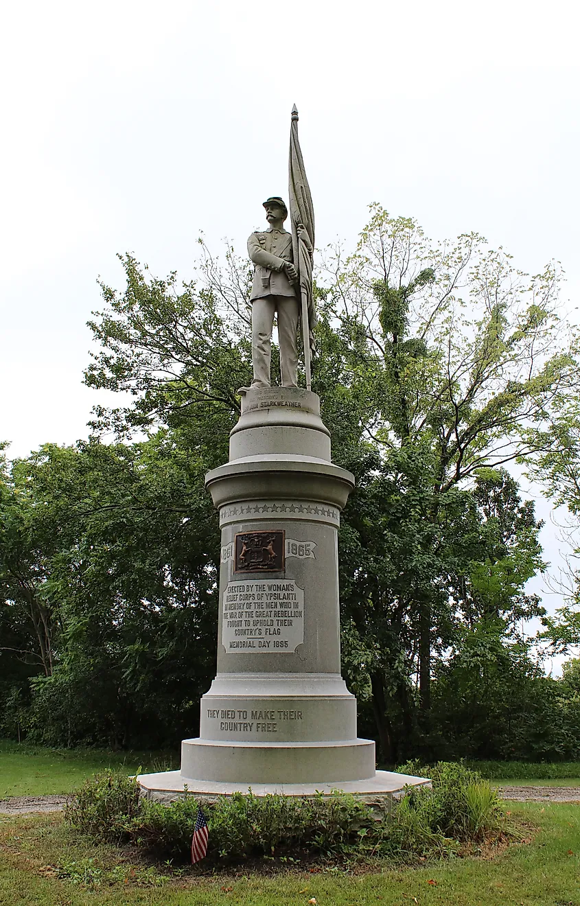 Civil War Memorial in Ypsilanti, Michigan.