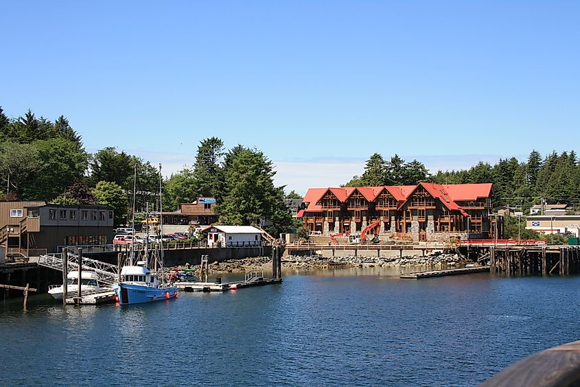 The boat dock in Ucluelet, British Columbia, Canada.