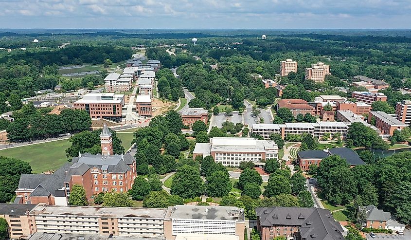 Downtown Clemson, South Carolina.