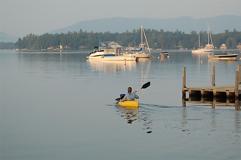 Kayaker on Wolfeboro Bay (Credit: Ron Cillizza via Flickr)