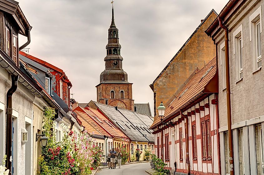 The historical center in Ystad, Sweden.