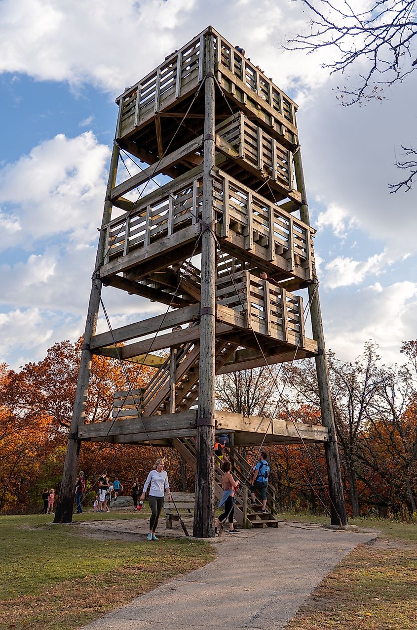 Lapham Peak Observation Tower in Kettle Moraine State Forest. 