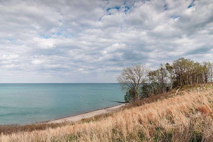 Highland Park, view at Lake Michigan.