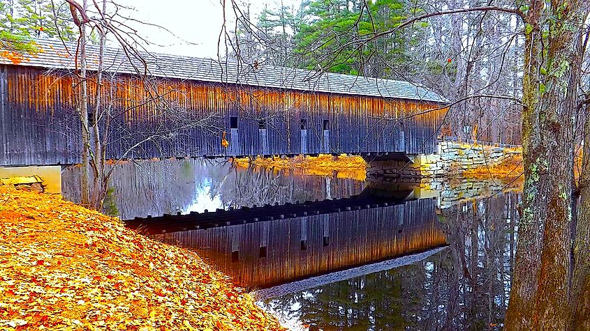 Hemlock Bridge in Fryeburg, Maine.