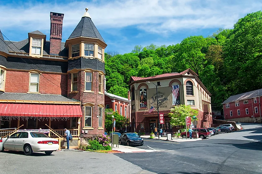 The Mauch Chunk Opera House in historic downtown Jim Thorpe, Pennsylvania.
