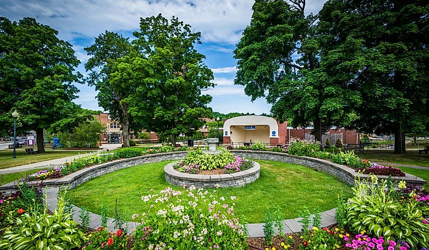 Beautiful gardens in downtown Dover.