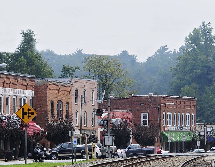 The Historic District in Saluda, North Carolina.