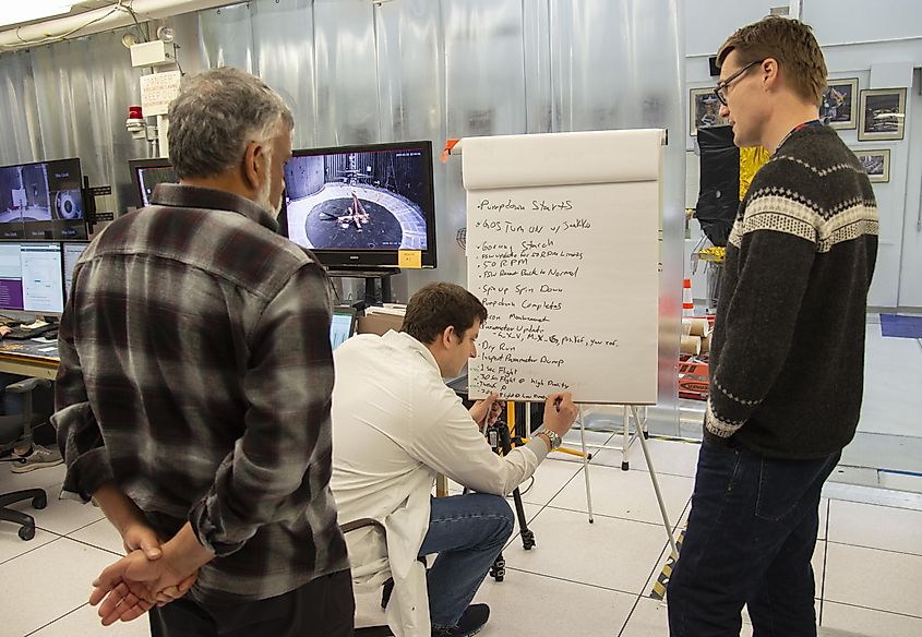 JPL Mars Helicopter team members (NASA/JPL-Caltech, Public domain, via Wikimedia Commons)