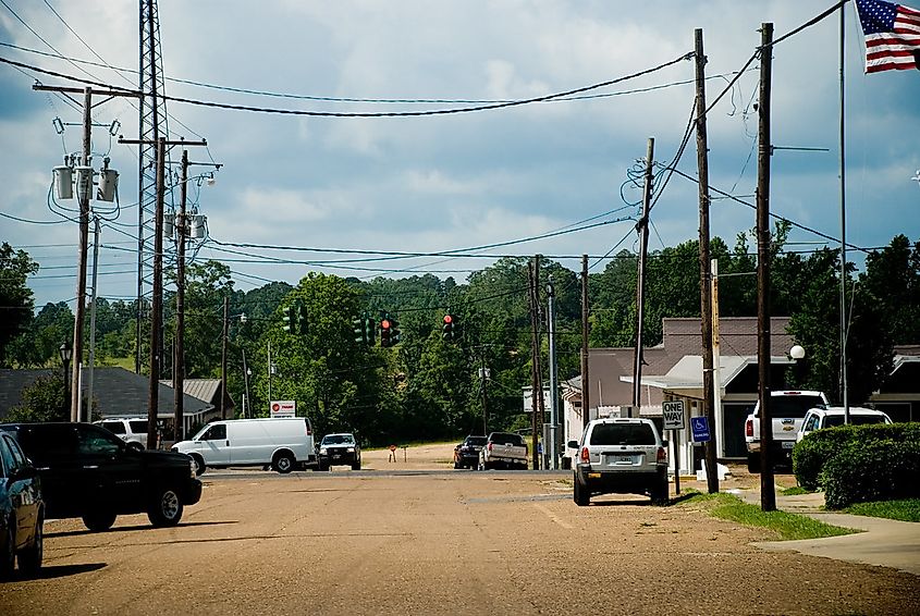 Street view in Jena, Louisiana