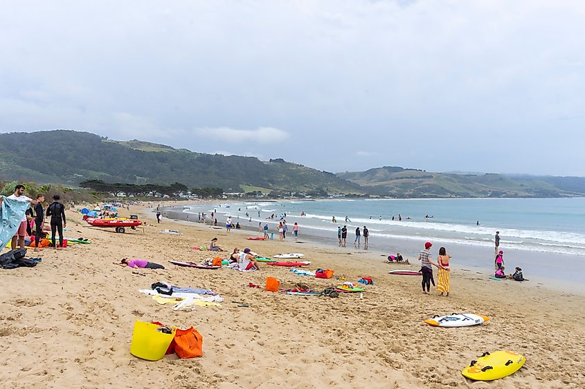 The spectacular beach at Apollo Bay, Victoria, Australia