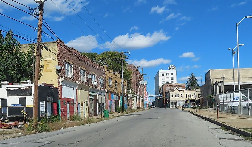 Downtown Chester, Pennsylvania.