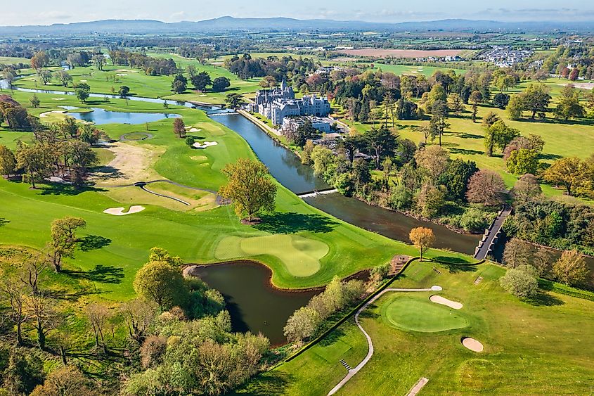 Beautiful summertime scenery of Adare, Ireland.