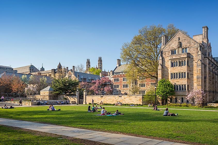 Yale University campus in New Haven, Connecticut