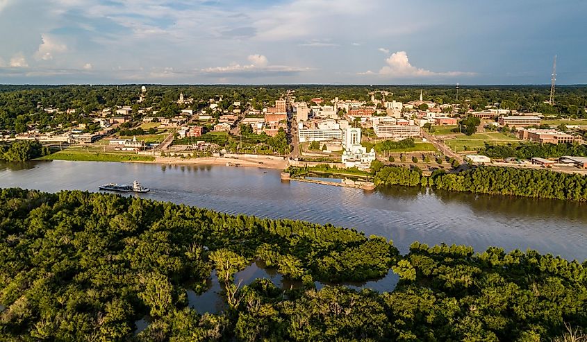 Downtown Vicksburg near the Yazoo Diversion Canal