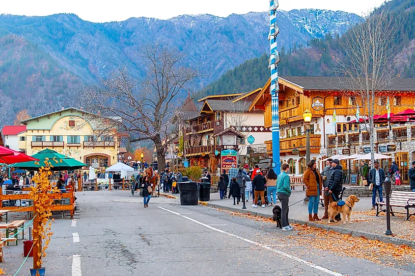 Main Street in Leavenworth, Washington.