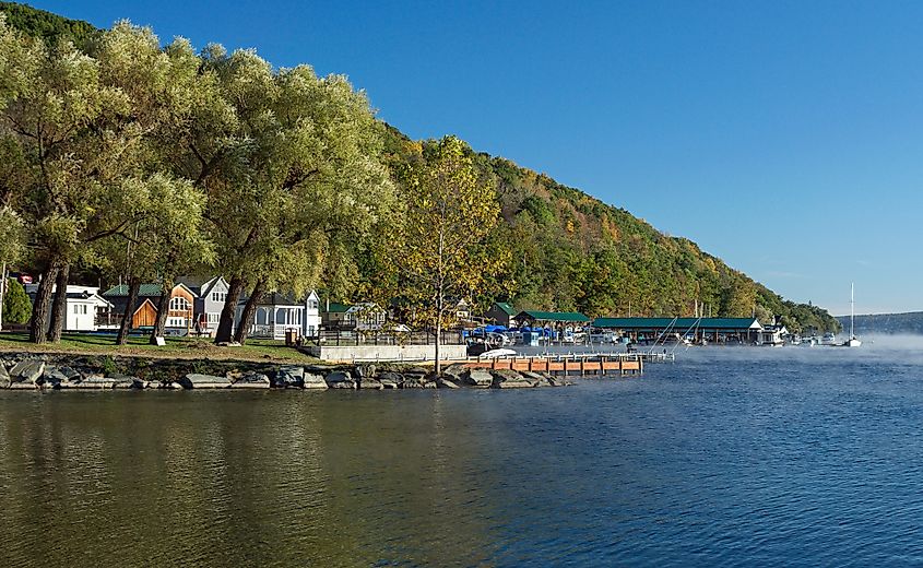 Keuka Lake in Hammondsport, New York.