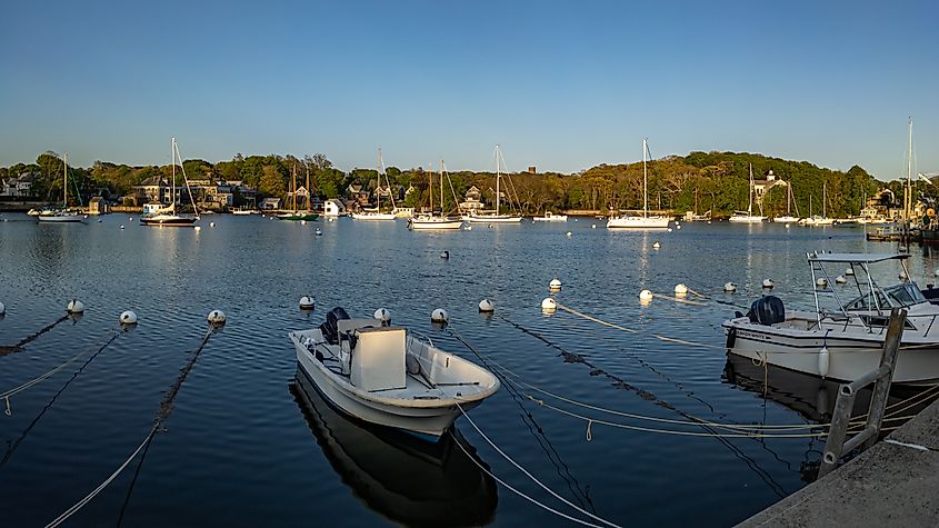 The beautiful waterfront in Falmouth, Massachusetts.