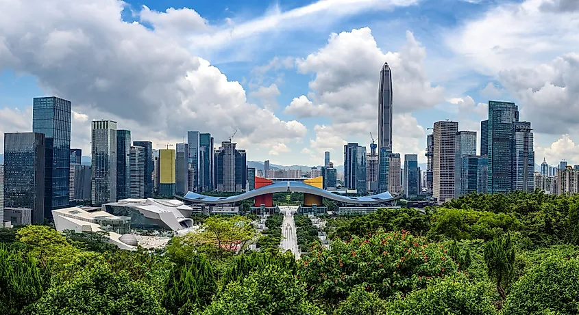 Skyline of Shenzhen city