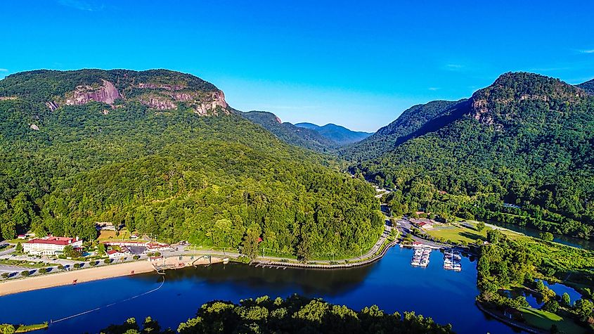 The beautiful Lake Lure in North Carolina.