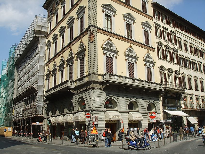 Historical center in Florence, Italy.