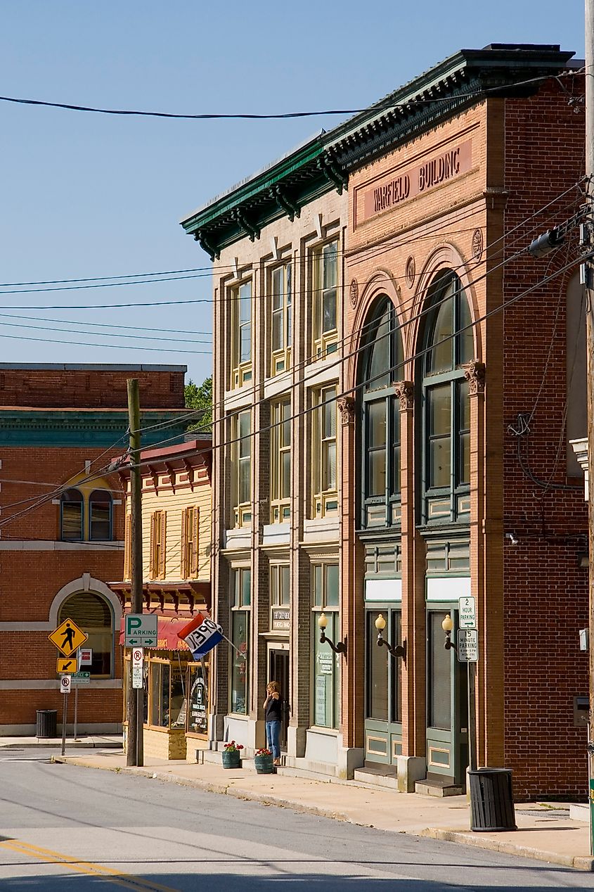 Main Street in the Sykesville Historic District. 