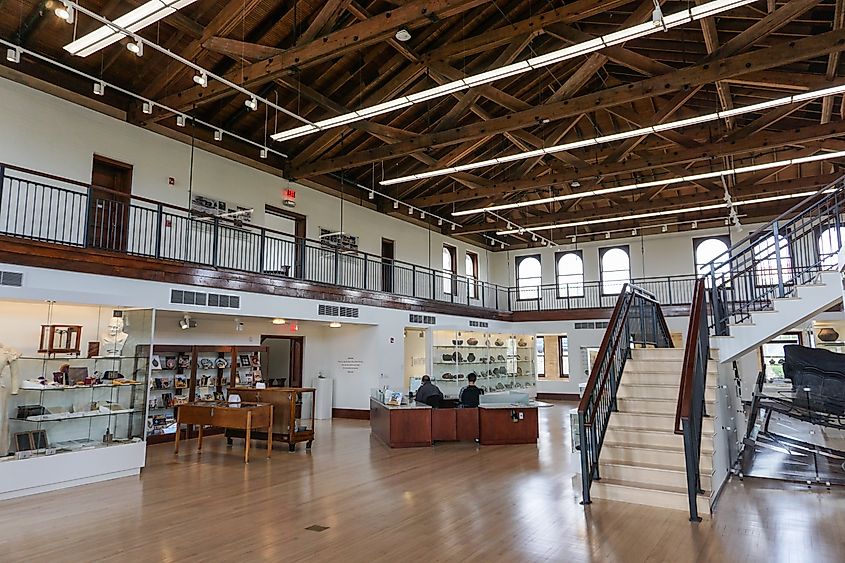 Minerals on display at the Western New Mexico Museum in Silver City, New Mexico.