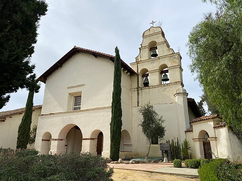 One of California's preserved antiquitous Spanish missions.
