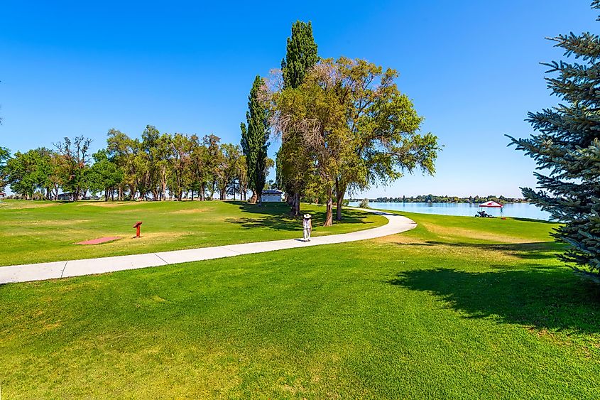 Blue Heron Park in Moses Lake, Washington on a Summer Day.