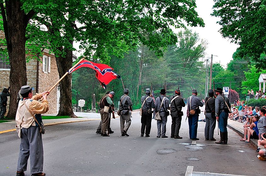 The "Battle of Lewisburg" Civil War Battle Reenactment, in Lewisburg, West Virginia