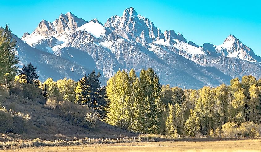 Scenic mountain view near Victor, Idaho