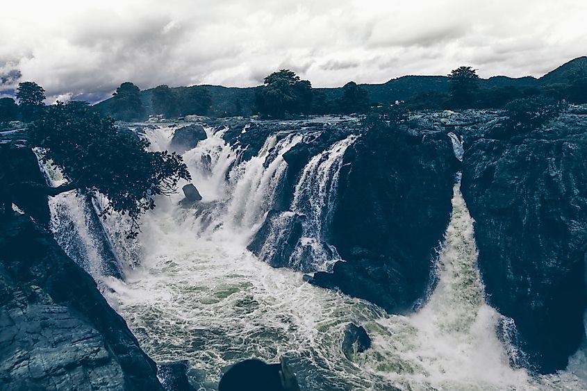 Hogenakkal Falls on the Kaveri River.