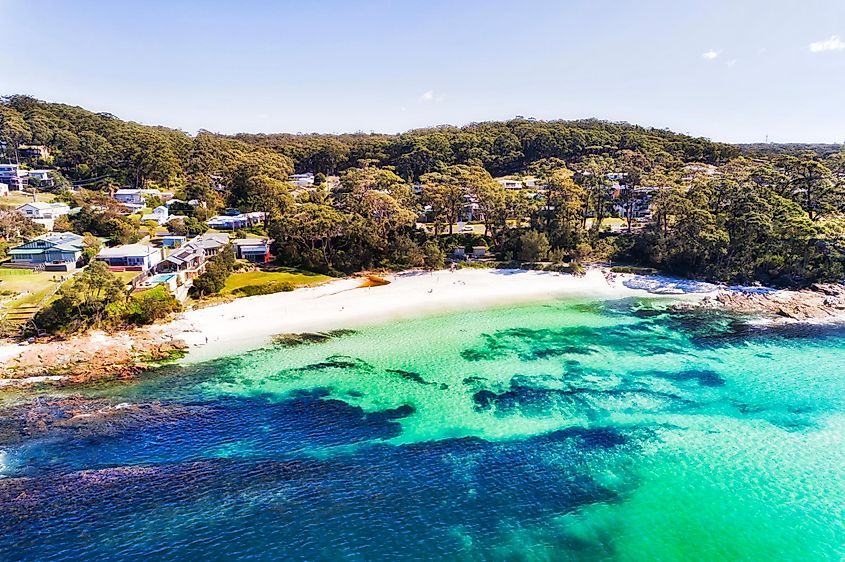 Chinamans beach on Jervis bay in Australia