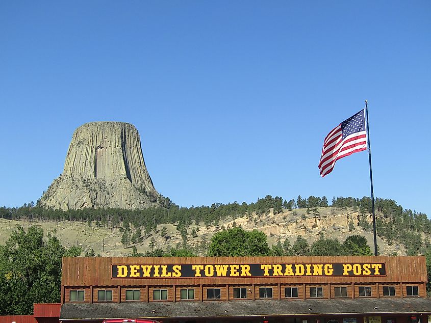 Devils Tower near Sundance, Wyoming