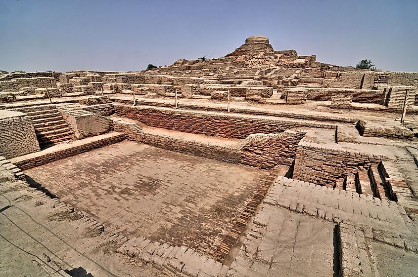 Ruins of Mohenjo-daro, the largest discovered settlement of the Indus Valley Civilization.