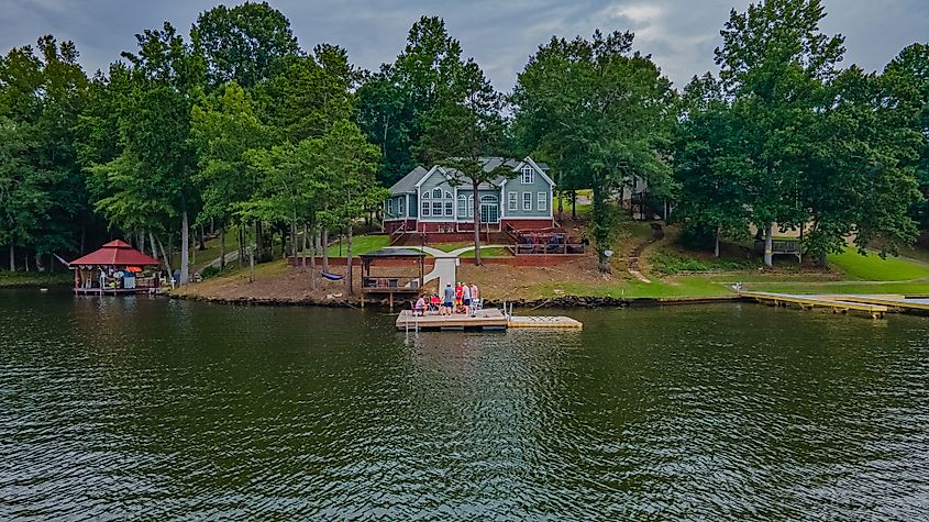 Beautiful Lake Wedowee in Wedowee, Alabama.