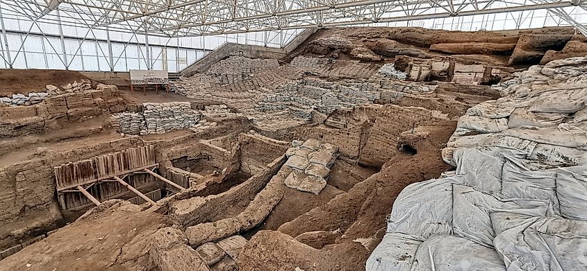 Ancient ruins of Çatalhöyük in Turkey.