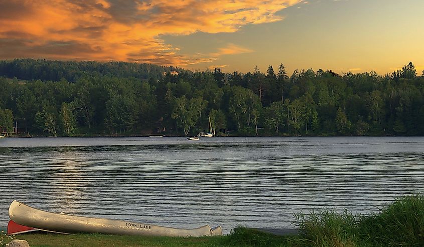 The Rangeley Lake sunset, Maine