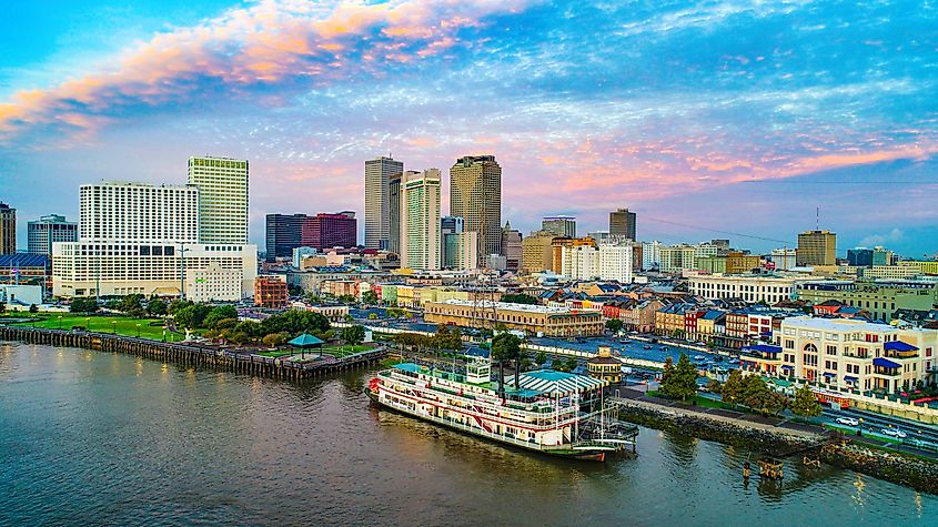 The Mississippi River in New Orleans.