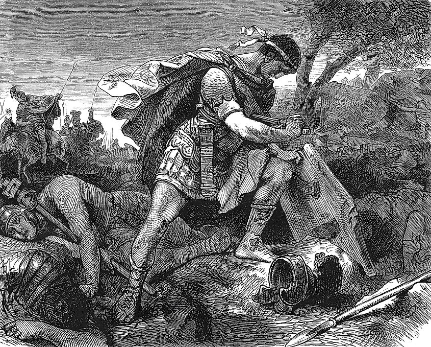 Marcus Brutus after defeat at Philippi.