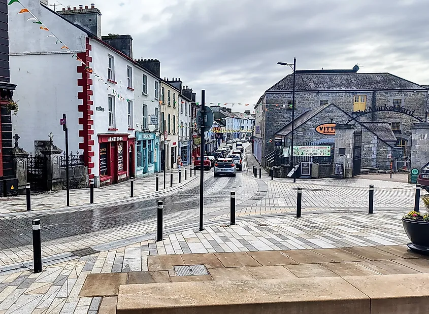The town square in Carrick-on-Shannon, Ireland
