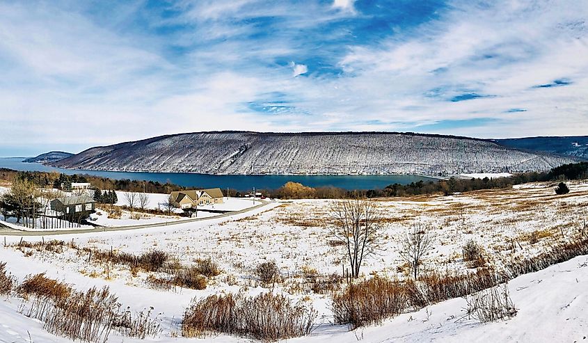 Panoramic view of Canandaigua Lake