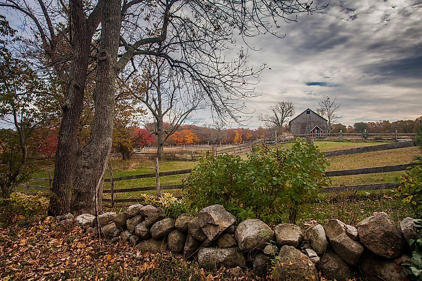 Beautiful nature in Exeter, Rhode Island.