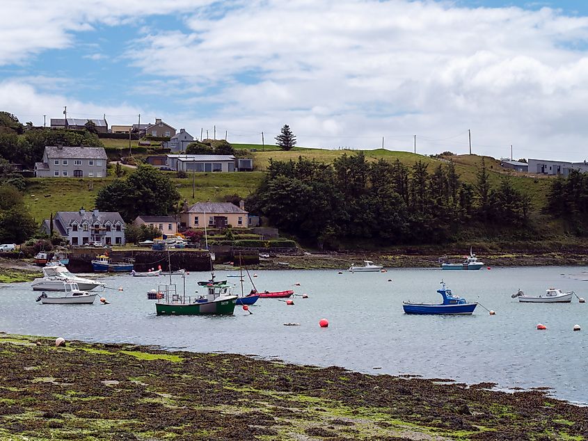 Boats anchored in Clonakilty Bay, Ireland