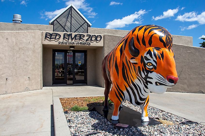 The entrance to the Red River Zoo in Fargo, North Dakota