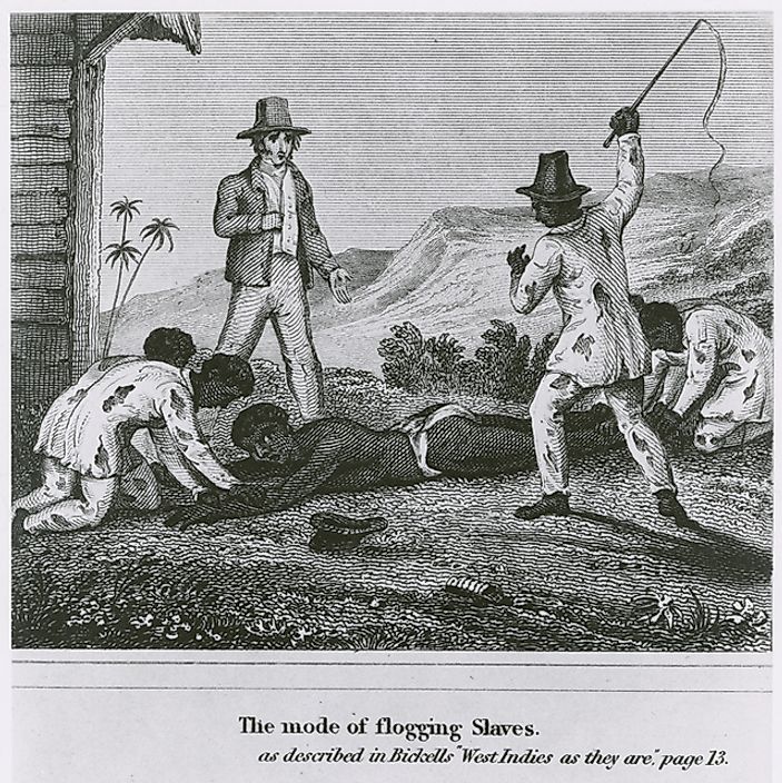 British flogging slaves