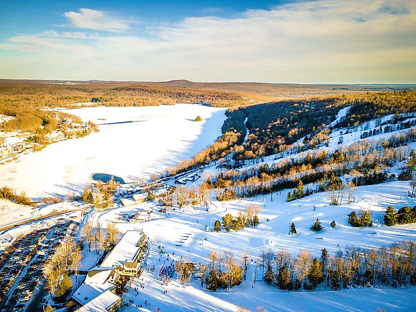 Snow-covered Pocono Mountains