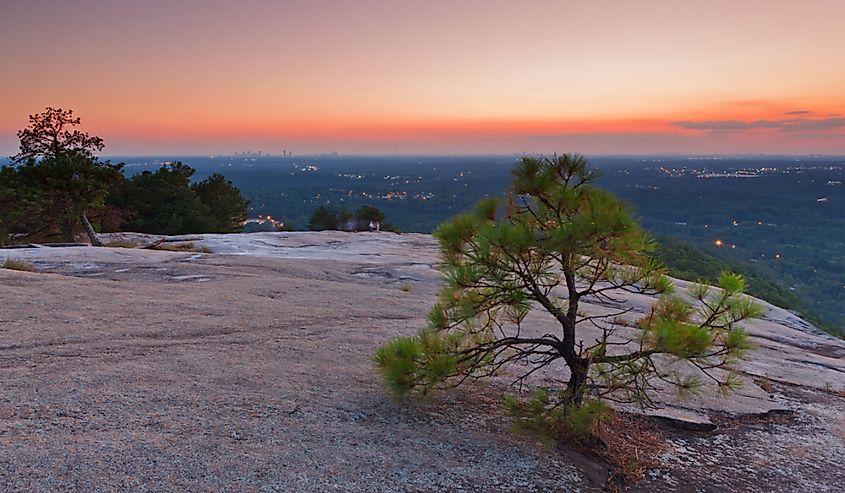 Sunset in Stone Mountain Park