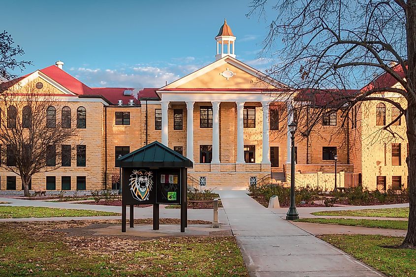 The Iconic Picken Hall on the Campus of Fort Hays State University in Hays, Kansas