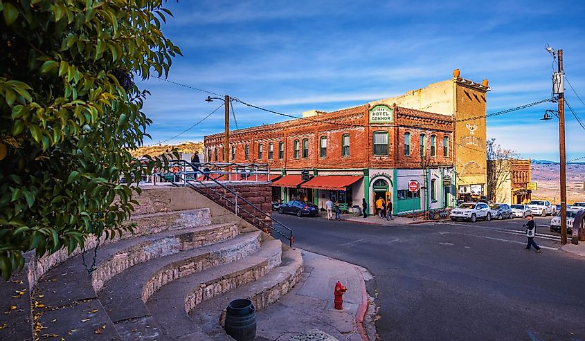 Historic Connor Hotel on the Main Street of Jerome located in the Black Hills of Yavapai County