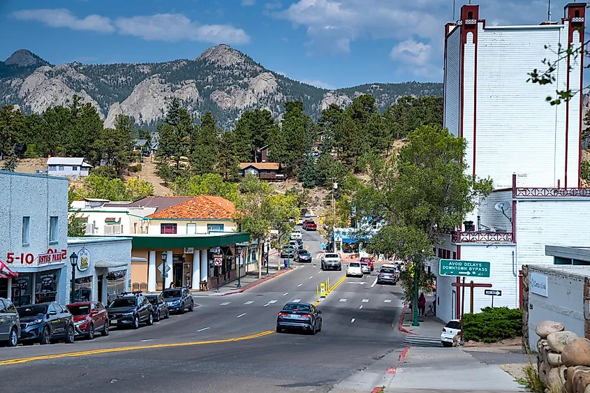 Downtown Estes Park, Colorado. 